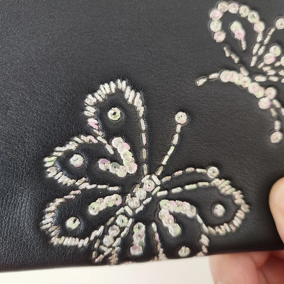 Coach Black Wallet with Butterfly Design - Picture 3 of 5